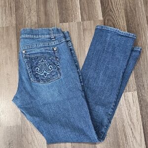 White House Black Market Blue Straight Leg Jeans